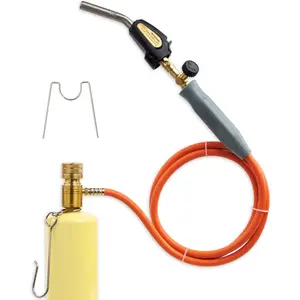 Double Valve Self-Ignition MAPP And Propane Torch With 60 inch Hose And Stainless Steel Head For Soldering