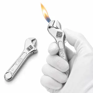 Navpeak Metal Refillable Butane Gas Igniter, Creative Mini Wrench Design, 9.3 cm Portable Outdoor Fire Starter, Stylish Accessory for Gifting, Gift