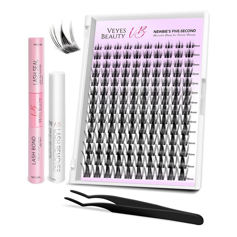 veyesbeauty Manga Lashes Invisible Dramatic Volume Cluster Lashes Individual Lash Extensions Layered Fluffy Eyelashes Lash DIY Makeup- Salon Daily