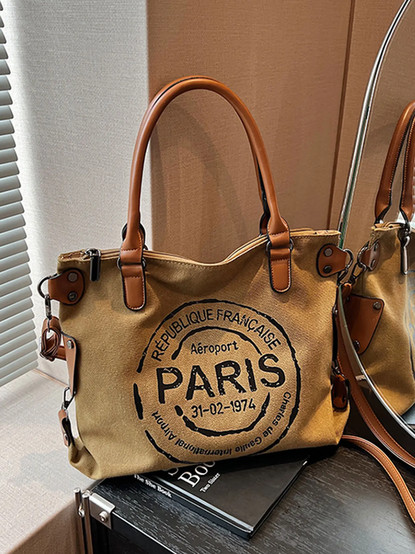 Women's Casual Commuter Tote Bag, Everyday Bag, Fashionable Crossbody Bag, Trendy Commuter Purse, Large Capacity Crossbody Shoulder Handbag for Fall Winter, Perfect for Work Shopping Travel