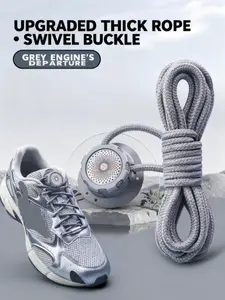 Rotating Button Lazy Shoe Laces Holder, Unisex Thick Round Shoelace Keeper, No Tie Shoe Lace Fastener, Easy-To-Use Shoe Buckle Fixing Tool