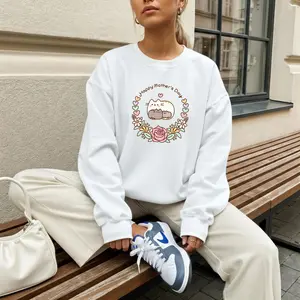 [Sale Up To 30%] Pusheen Graphic Sweatshirt, Happy Mother's Day Shirt, Aesthetic Graphic Sweater, Pusheen Stuff, Pusheen Shirt, Mom Shirt