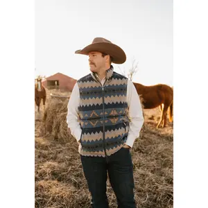 Men's Aztec Print Conceal and Carry Vest.M-25224