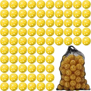 80 Pack Practice Golf Balls Limited Flight 42 mm Golf Training Airflow Hollow Plastic Ball for Men Women Indoor Outdoor Driving Range Swing Practice Home