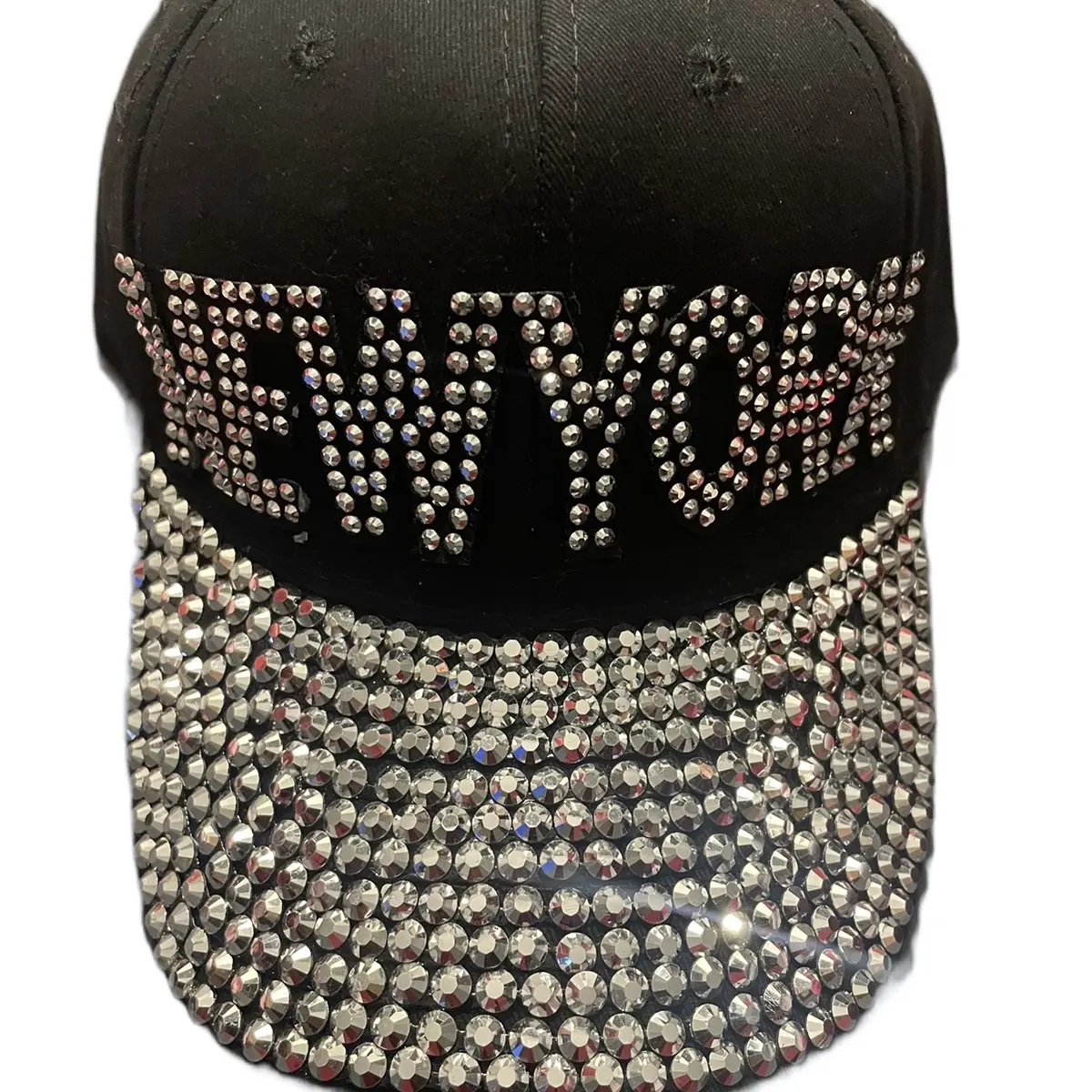 Women rhinestone nyc caps
