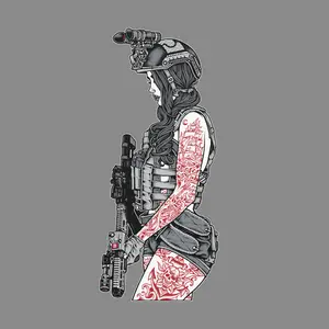 Tactical Girl Stickers Pack,Trendy Stickers Suitable For Trends , Sticker Vinyl Waterproof, Gifts For Friends Or Festivals