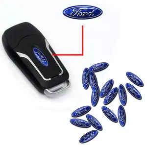 10Pcs 14mm 21mm Car Remote Key Fob Emblem Aluminium Badge Sticker Replacement Decorative Accessories For Ford Mustang Focus Ranger Explorer Fiesta Expedition Mondeo Escape Fusion Kuga Figo EDGE KA S-MAX Galaxy Bronco Ecosport Maverick Escape PUMA Tourneo