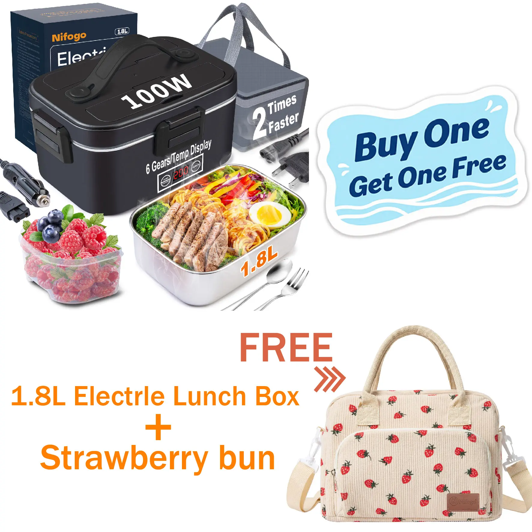 Digital Black/YYD+Strawberry Print Bag