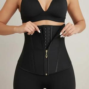 women's plain zipper adjustable hook & eye closure waist trainer, shapewear belt, comfort sporty tummy control waist cincher for yoga workout, body shapewear, sports protective accessories, matt waist trainers, workout tops, waist trainer corset for gym