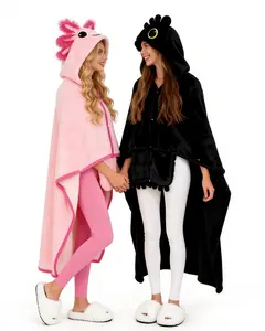 Wearable Blanket Hoodie for Adults,Animal Costume with Sherpa Hoodie,Warm Cozy Plush Flannel Animal Gifts for Women