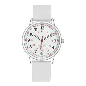 Nurse Watch Glow in Dark Waterproof 24H Analog Watch Soft Silicone Strap Easy Read Medical Watch Gift for Nurses Doctors