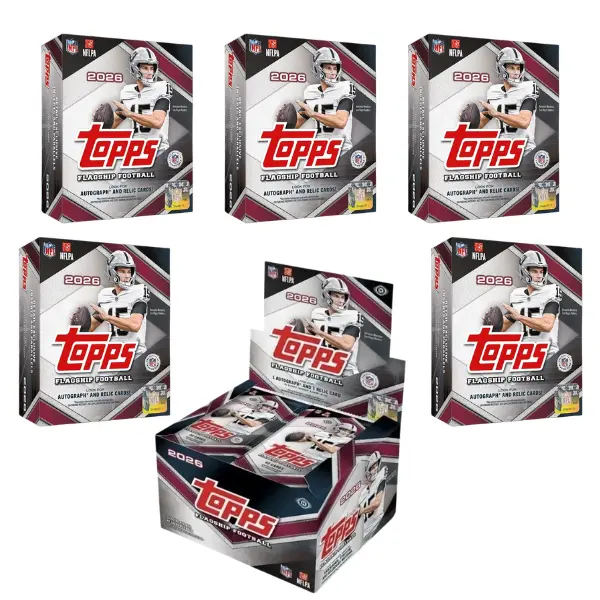 Topps Flagship 2026 NFL 5 Mega Boxes and 1 Jumbo Box - Live Card Break PYT