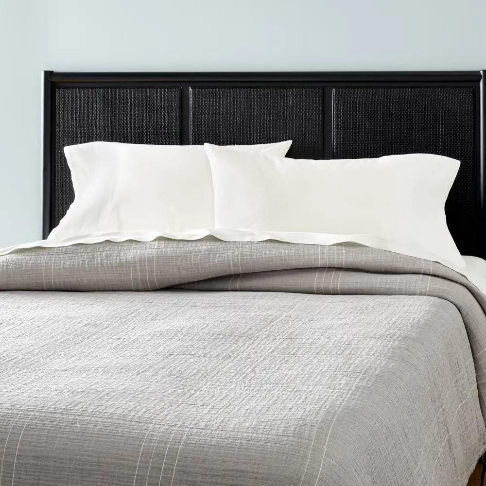 Cozy Microstripe Matelassé Coverlet - Hearth & Hand with Magnolia, 100% Cotton Bed Covering, Stylish, Machine Washable Children's Bedding