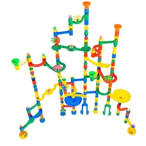 Giant Marble Run Toy Track Super Set Game I MagicJourney 230 Piece Marble Maze Building Sets w/ 200 Colorful Marble Tracks, 30 Marbles & 4 Challenge Levels for STEM Learning, Endless Educational Fun