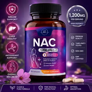 NAC Supplement - 1200mg N-Acetyl-L-Cysteine per Serving, Optimal Absorption Healthcare Support, Powerful Antioxidants for Respiratory & Liver Health, Gluten-Free, USA-Bottled, 60 Capsules