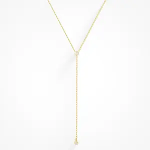 EVRY JEWELS Gold or Silver Plated Women's Hypoallergenic Alina Lariat Necklace