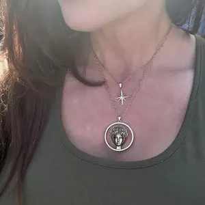 Sapphic Star Necklace, Dainty Celestial Jewelry for LGBTQ+ Women, Minimalist Statement Accessory