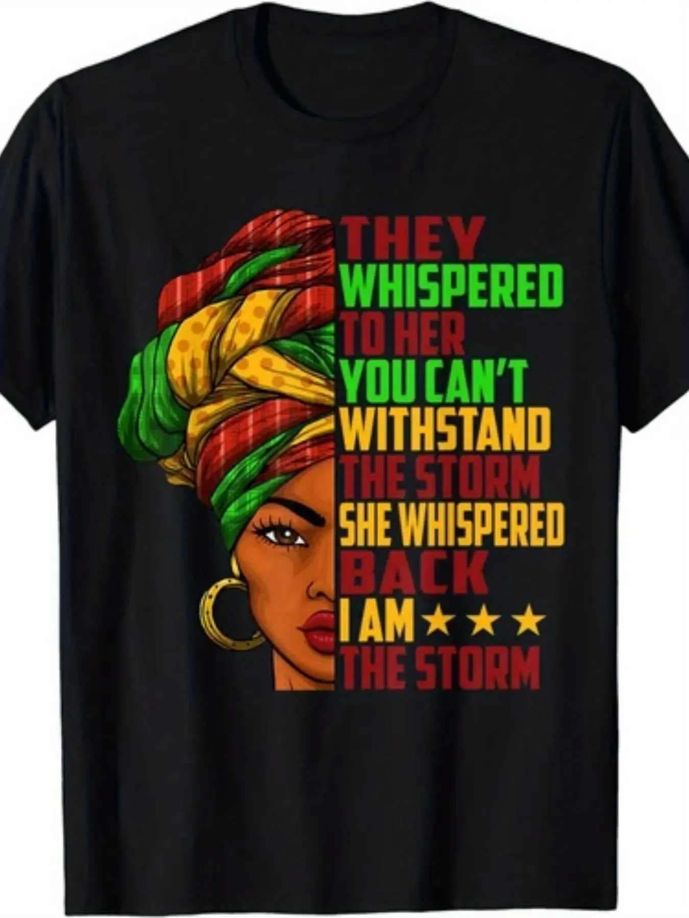 I Am The Storm Juneteenth Black History Month T-Shirt - Unisex Retro Graphic Tee with Storm Phases Design (Past/Education/Strength/Career/Present/Future), Comfortable Casual Wear for Men & Women