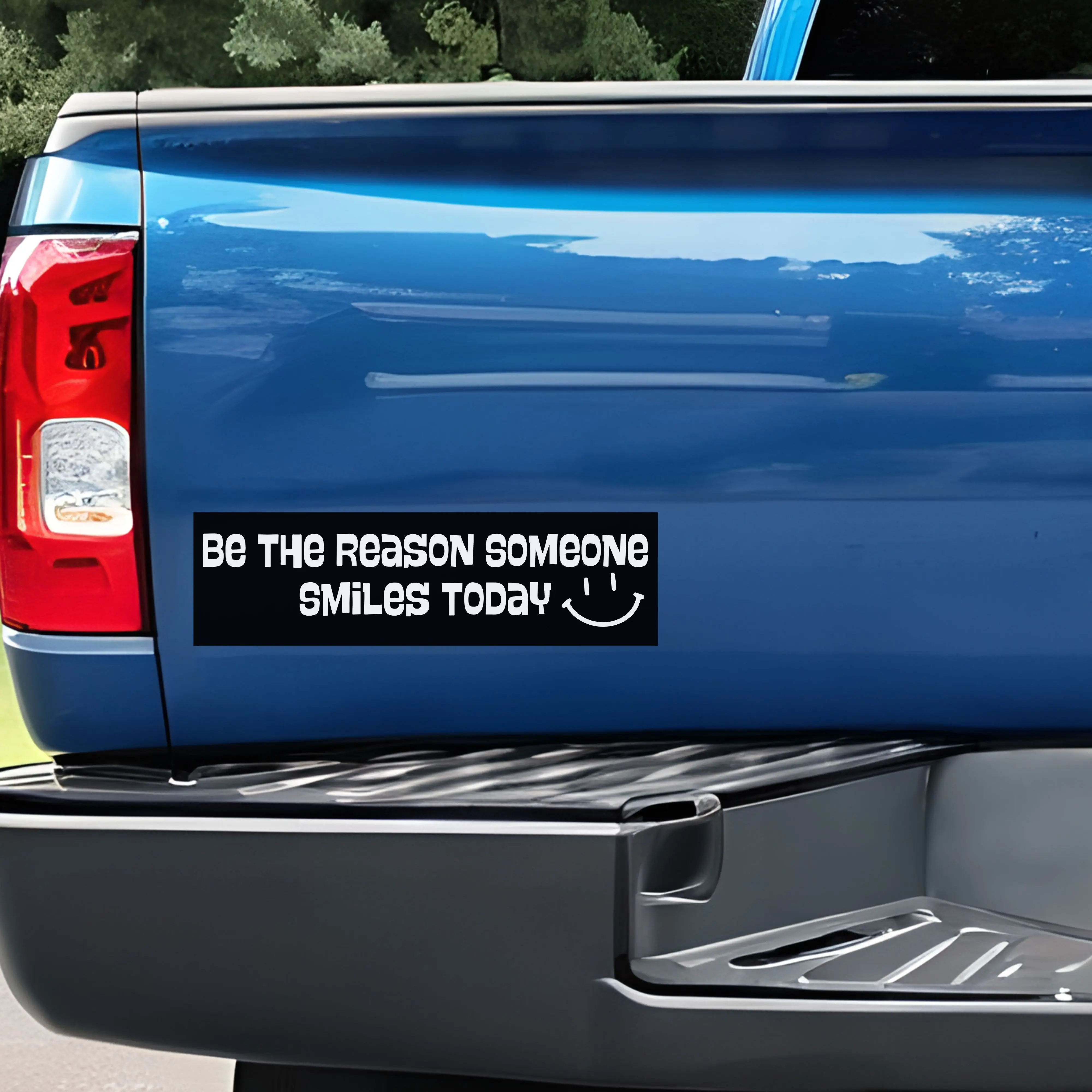 Be The reason Someone Smiles Today Bumper Stickers, Car decal, Funny stickers, Quote sticker, Motivational decal, Witty sticker, Car accessories, Custom stickers, Vinyl decal, Auto decor, Humorous decal, Inspirational Vehicle stickers, Sticker quote