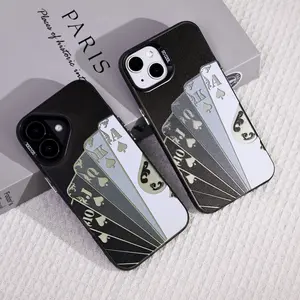 Premium Playing Card Phone Case Matte Finish Fun Accessory Compatible with iPhone 17/16/15/14/13/12/11 Pro/Plus/Pro Max Shockproof and Drop-Resistant Unisex Design Also fits iPhone 16/15 Plus cases.