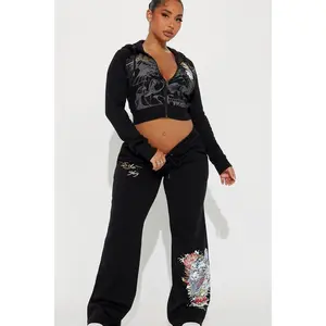 Ed Hardy Dreams Pant Set - Black O
