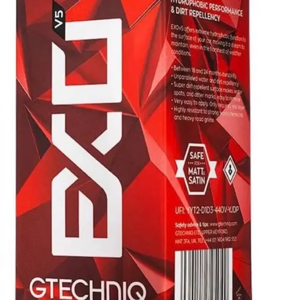 Gtechniq EXOv5 Ceramic Coating for Car Paint Protection, High-Gloss Long-Lasting Sealant