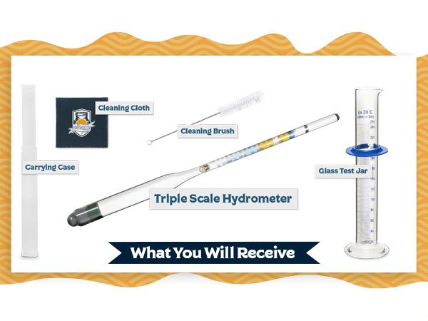 Complete Hydrometer Test Kit with Glass Test Jar