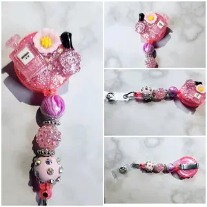 Pink Power badge reel