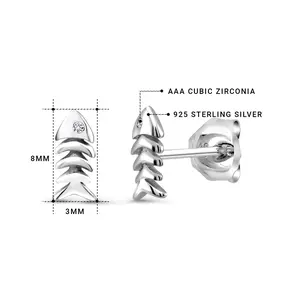 925 Sterling Silver Fish Studs,  Sea life Jewelry, Hypoallergenic Jewelry, Friction Back Studs, Dainty Silver Stud Earrings, Tiny Fish Studs