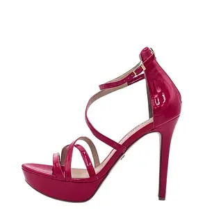 Lidia Talavera High Heels for Men, Women, and Nonbinary | Amalia Red Strappy Sandals