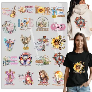 20sheet Jesus, Christians Iron On Transfer T-Shirt Stickers Iron Heat Transfer Direct to Film Transfer DTF Transfers DTF transfers Ready to Press for T-Shirt/Bag/Pillow