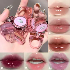 Sweetheart Cat Ring Lip Gloss, Cute Mini Ring Design, Shimmering Pearl Finish, Glossy, Smooth Nourishing Texture, Long-Lasting Shine, Quick-Dry Liquid Lipstick