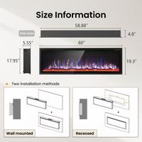 60C(5.55"D x 60"W x 19.3"H)