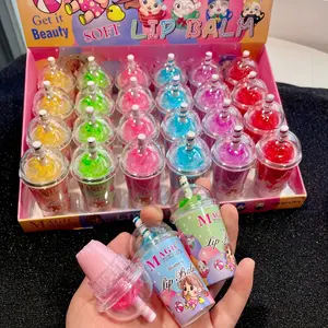 Fruit-Flavored Straw Lip Balm Set of 24 - LC818