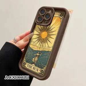 Designed for iPhone11/12/13/14/15/16/17/promax/x/xs/xr/xsmax CaseThe Sun Tarot Card Soft Durable TPU Protective Cover CASE