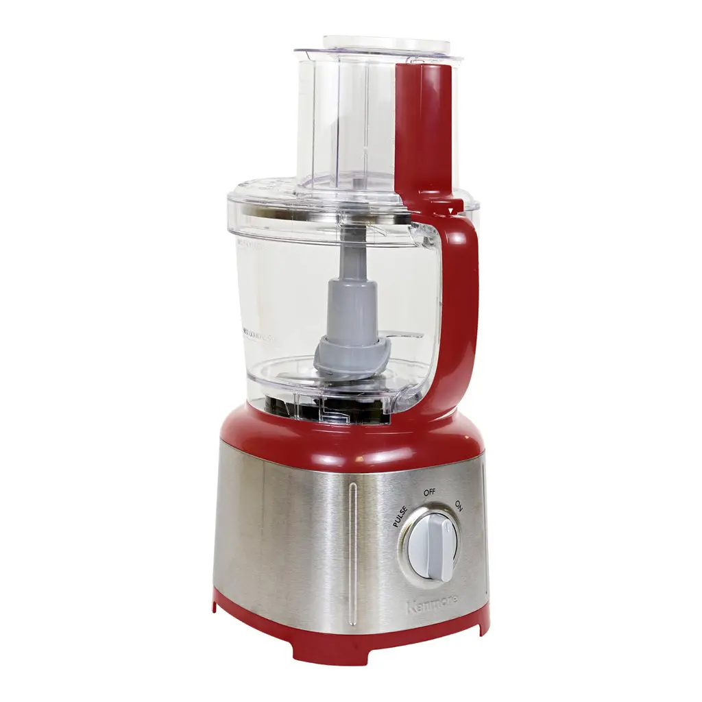 Kenmore KKFP11CRed 120V 500W 11-Cup Vegetable Chopper Food Processor, Red & Silver