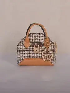 Women's Plaid Zipper Shell Bag, Mini Crossbody Handbag, Casual Daily Carry All-Season Small Purse, Fashionable Storage Backpack