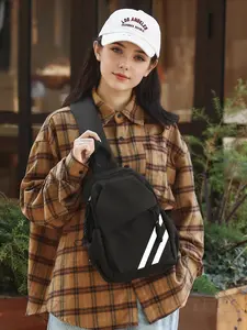 Unisex Multifunctional Chest Pack, Lightweight Shoulder Bag, Phone Messenger Bag, Casual Sport Hiking Crossbody Bag, Large Capacity Commuter Backpack