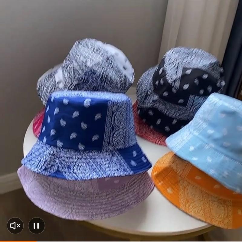 Women's Vibrant Double-Sided bandana  Bucket Hat - Sun Protection & Thermal Winter Hat