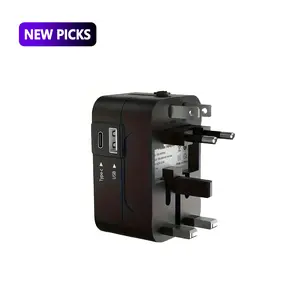 Universal Travel Adapter with USB-C & USB-A Ports, International Power Plug Adapter for 150+ Countries including Europe, UK, AU, Asia, All-in-One Worldwide Wall Charger for Travel Essentials