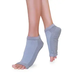 Tucketts Flow Pilates Socks - Non-Slip Grip, Open Toe, Barre & Yoga - Women's
