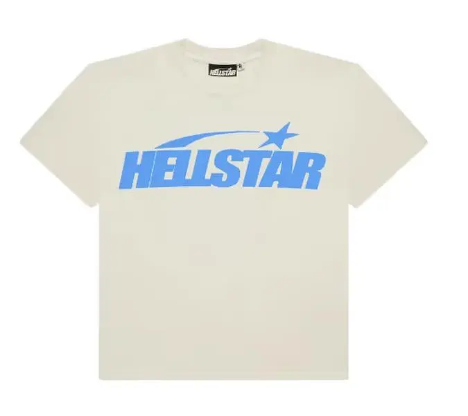 (NFC TAG 100% Authentic)  Hellstar Classic T-Shirt (Regular Print) 'White/Blue'