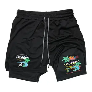 FMF Day casual athletic shorts with built-in liner, drawstring, elastic waistband—suitable for outdoor sports, fitness, running, and casual wear outdoorfun