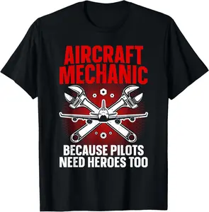100% Cotton Cool Aircraft Mechanic Art For Men Women Aviation Mechanic T-Shirt