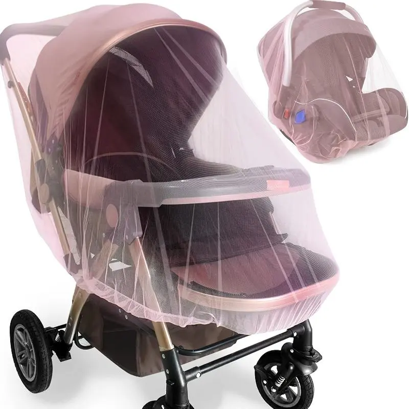 Stay Protected from Mosquitoes with this Durable Pink Stroller Mosquito Net - Perfect for Baby Strollers, Bassinets, Cradles, Playards, Pack N Plays & Mini Cribs! Christmas Halloween Gift Stroller Cover Stroller Accessories