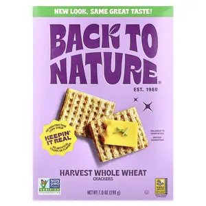 Back to Nature Crackers, Harvest Whole Wheat, 7 oz (198 g)