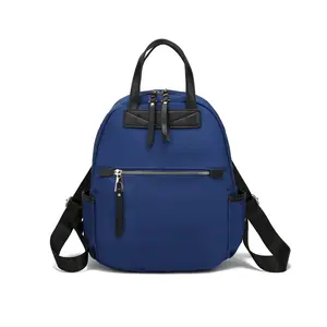 MKF Collection Greer Backpack in Blue with Adjustable Straps and Zippered Pocket