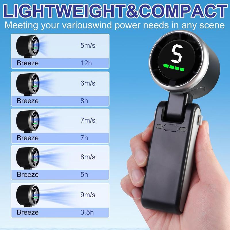 2PCS Portable Handheld Turbo Fan, 5 Gear Wind,4000mAh Battery Operated, Up to 10 Working Hours, 3 IN 1 Hand Fan Rechargeable with Air Turbo Tech Cooling Fan for Outdoor Activities, Travel, Working fathersdaygift 2PCS Portable Handheld Turbo Fan, 5 Gear Wind,4000mAh Battery Operated, Up to 10 Working Hours, 3 IN 1 Hand Fan Rechargeable with Air Turbo Tech Cooling Fan for Outdoor Activities, Travel, Working fathersdaygift