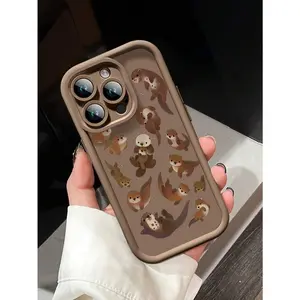 Cute Otter Phone Case Cartoon Animal Style For IPhone 17 16 15 14 13 12 11 Plus Pro Max. A Charming And Heartwarming Gift Perfect For Animal Lovers With Playful Otter Themed Art.