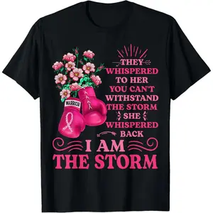 Boxing Strong Breast Cancer T-Shirt For Courageous Women